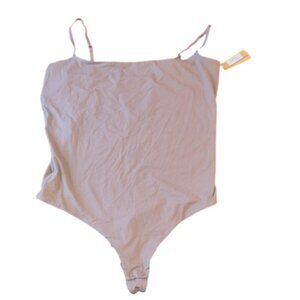 Skims 2X Fits Everybody Cami Thong Bodysuit Umber Brown Scoop Neck NWT MSRP $60